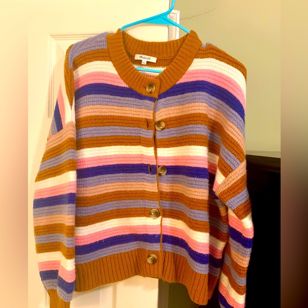 Madewell cardigan, size L, worn four times.
